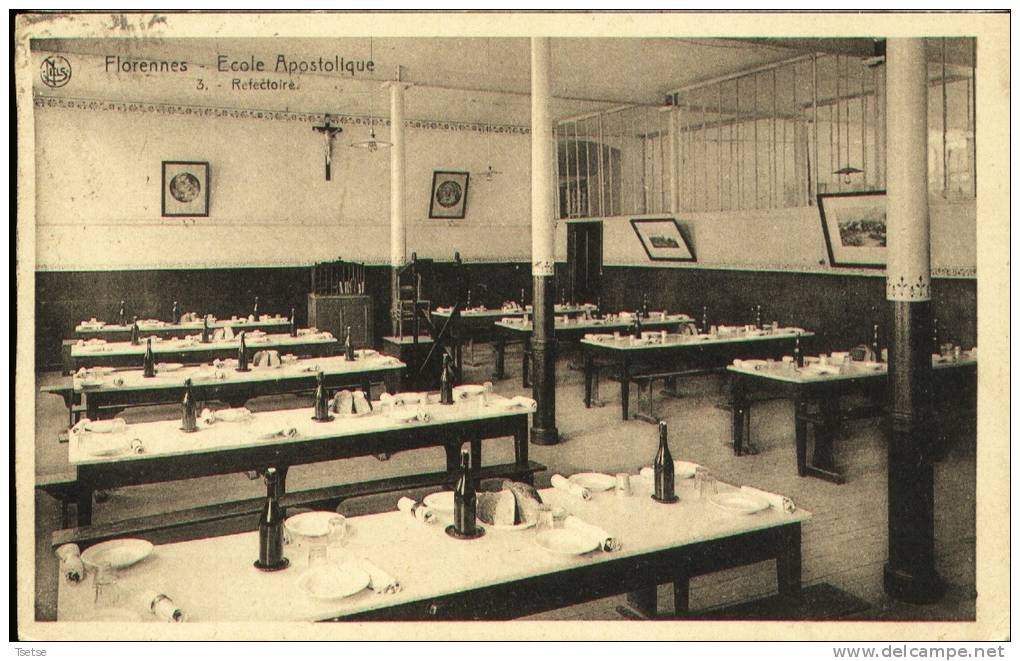 Florennes - Ecole Apostolique - Refectoire -1930 ( Oblitération Française ) - Florennes