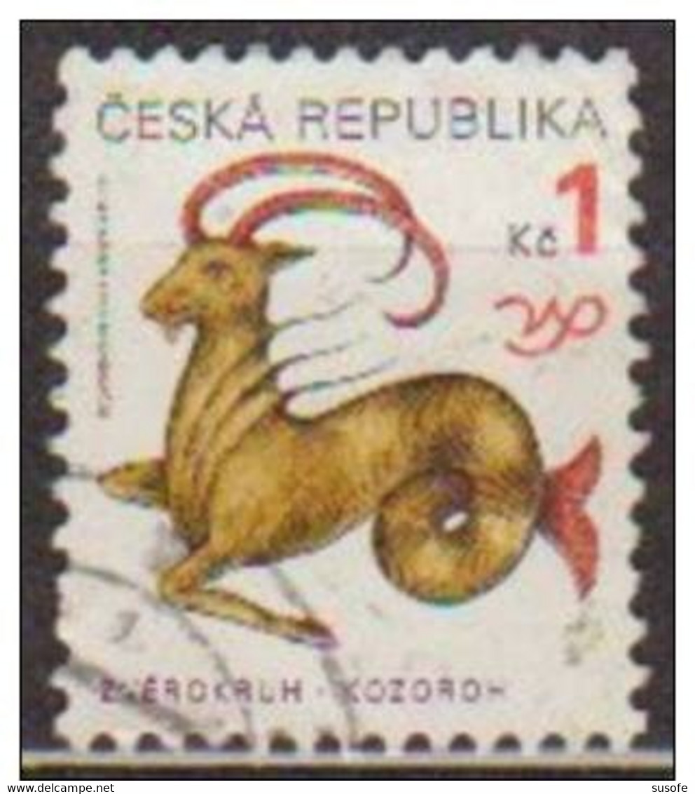 Chequia República 1998 Scott 3063 Sello º Signos Del Zodíaco Capricornio Michel 199 Czech Republic Stamps Timbre - Gebraucht