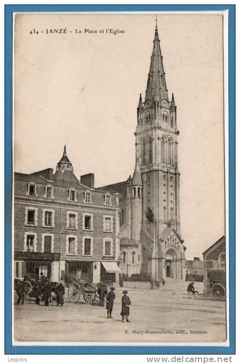 35 - JANZE -- La Place Et L'Eglise - Other & Unclassified