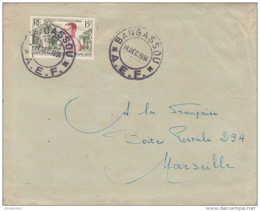 BANGASSOU - OUBANGUI - A.E.F - 1956 - Colonies - Lettre - Marcophilie - Andere & Zonder Classificatie