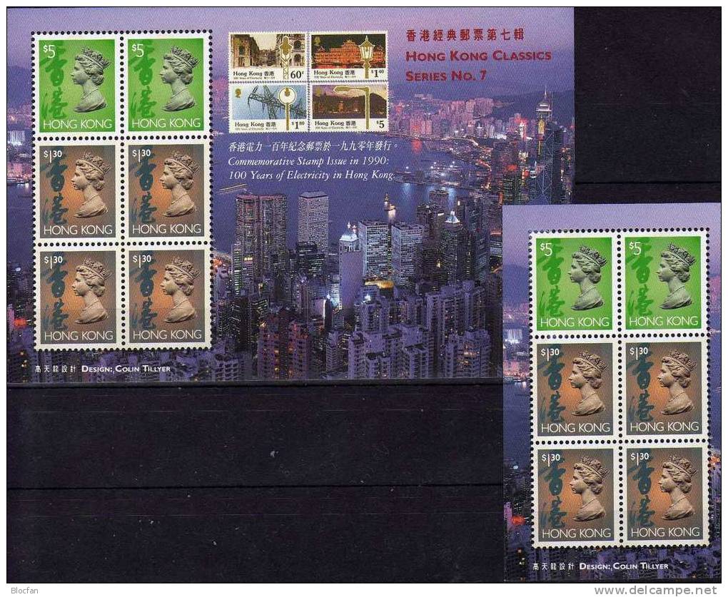 Exposition Bloc 1997 Hongkong 666,702 ZD + Block 49 ** 18€ Ausstellung Stadt Bei Nacht Stamp On Stamp Sheet Of HONG KONG - Blocks & Kleinbögen