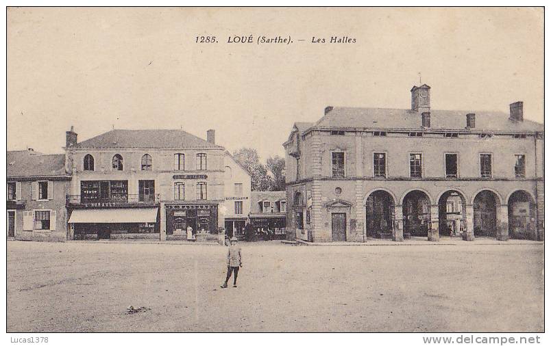 72 / LOUE / LES HALLES / CHARCUTERIE MASSARD / TRES JOLIE CARTE - Loue