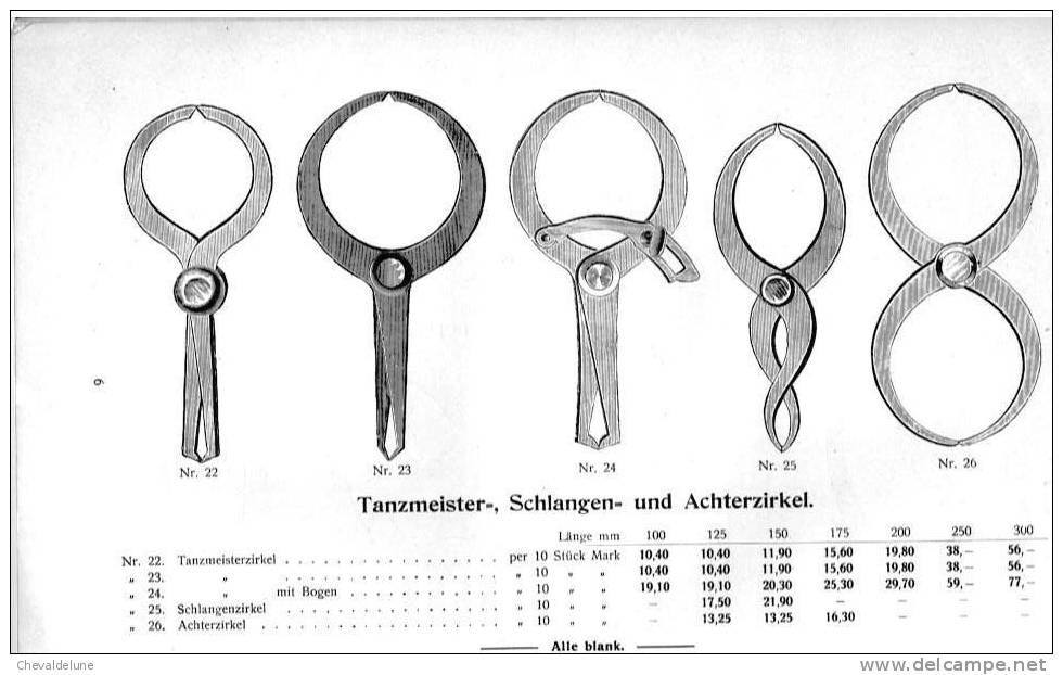 CATALOGUE ALLEMAND ALEX  WELP REMSCHEID PREILISTE UBER ZIRKEL ALLER ART AUSGABE ZE 13 - Publicités