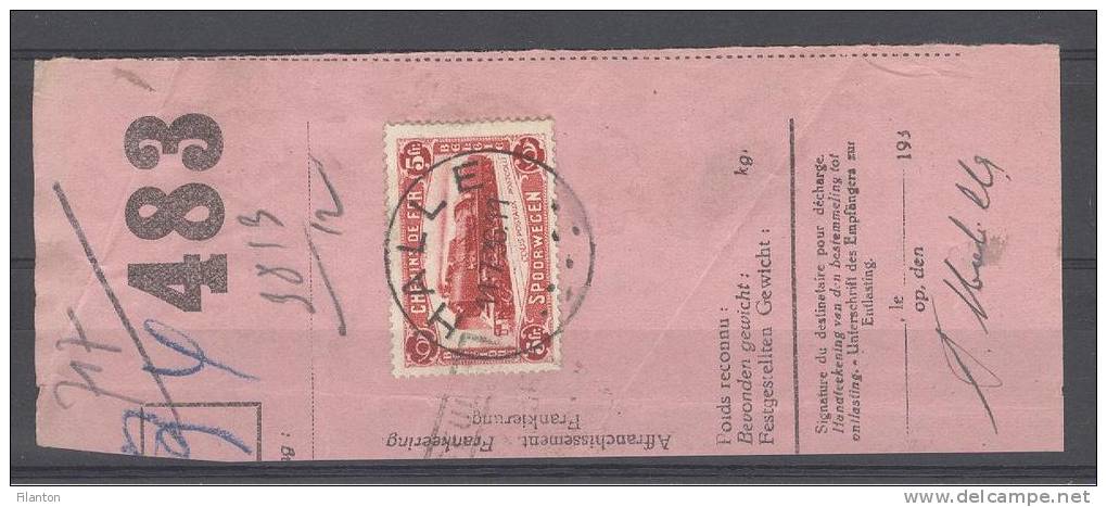 BELGIE - Fragment Van Vrachtbrief Cachet  "HALLE" (ref. 54) - Andere & Zonder Classificatie