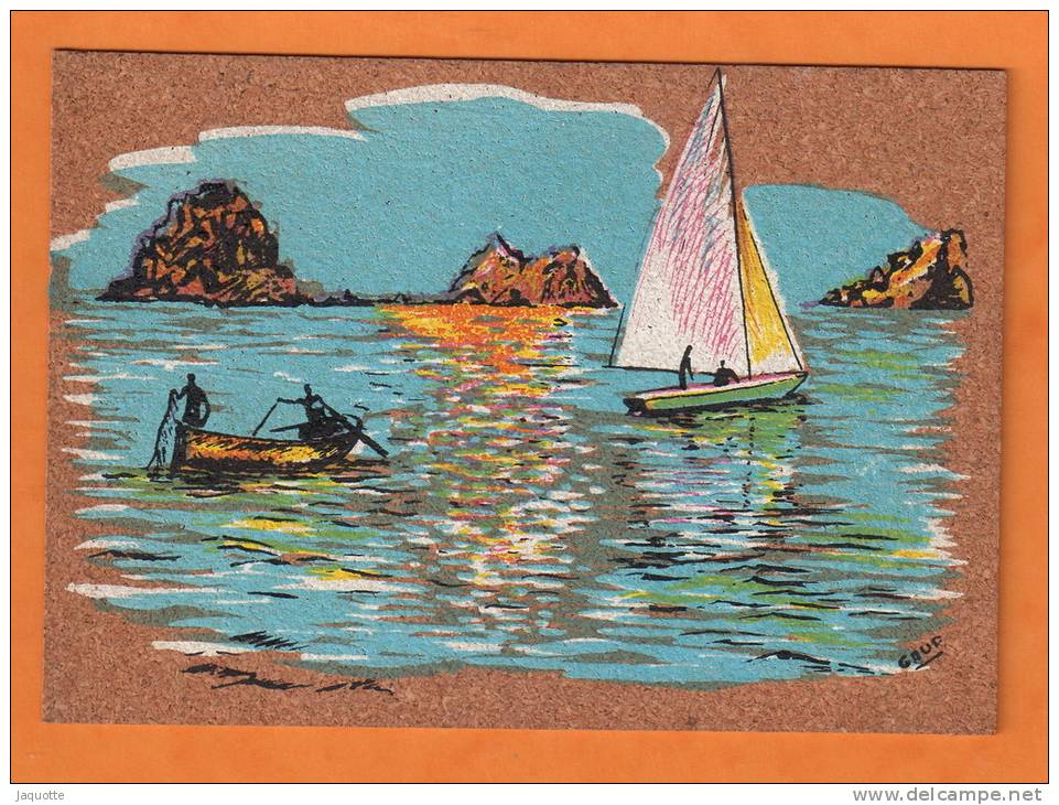 LA PROVENCE Sur Liège - Barques - Création Olbidecor à Hyeres Dessin Gaud - Autres & Non Classés