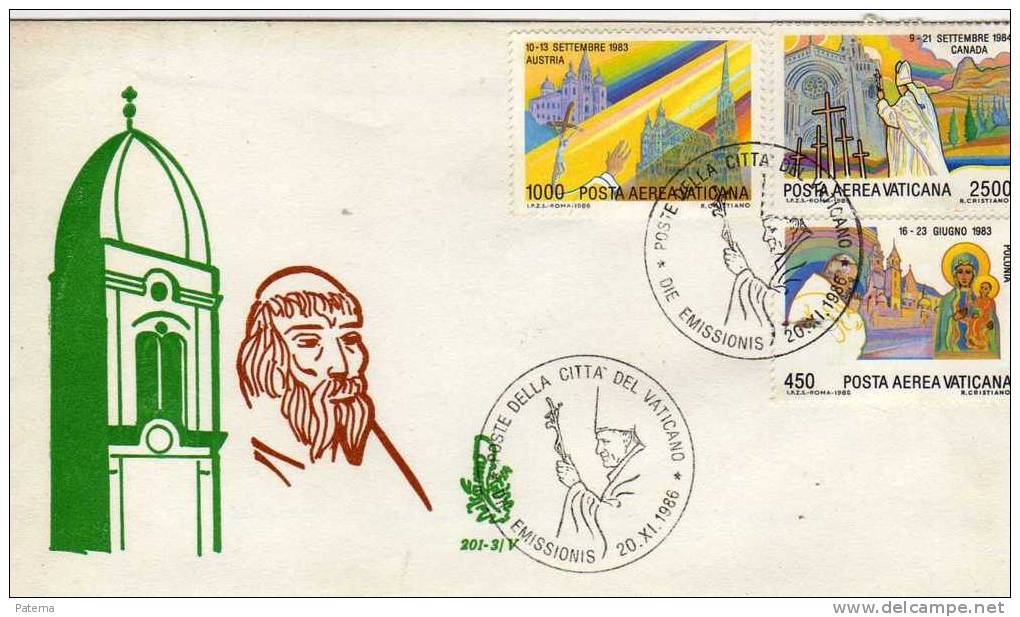 FDC Ciudad Del Vaticano, 1986,, Italia - Autres & Non Classés