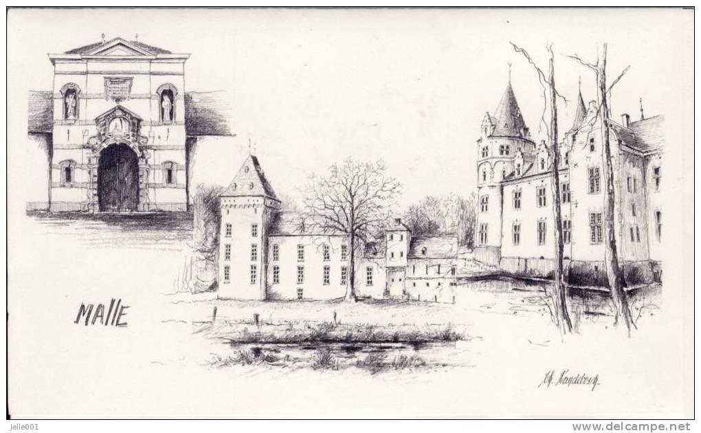 Malle Oostmalle Westmalle    Pentekening - Malle