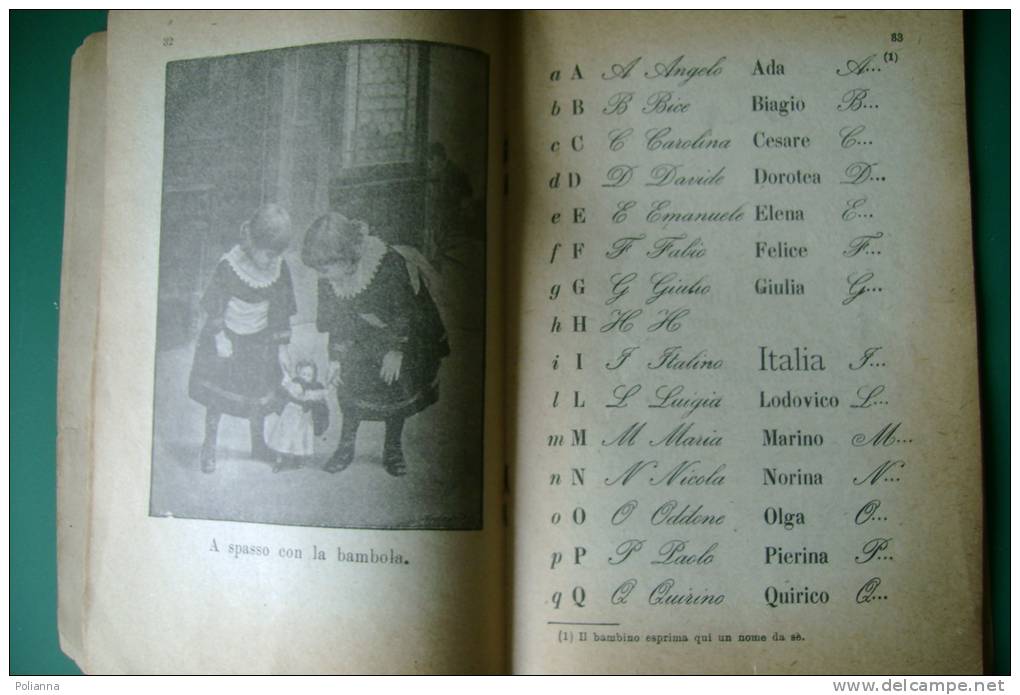 PEG/32 A.Perugini CASA MIA! PATRIA MIA! SILLABARIO Vallardi Ed.1920/ABECEDARIO - Old