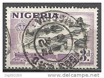 1 W Valeur Oblitérée, Used - NIGERIA - Pont Sur Le Niger - YT Nr 80 * 1953 - N° 5-6 - Nigeria (...-1960)