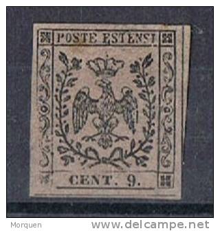 MODENA, Antiguo Estado Italiano 9 Cent, Taxe Per Journaux 1853, Num 3 * - Modène