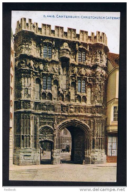 RB 800 - 3 Early Celesque Postcards Canterbury Kent - Bapistry - Monastery Ruins &amp; Christchurch Gateway - Canterbury