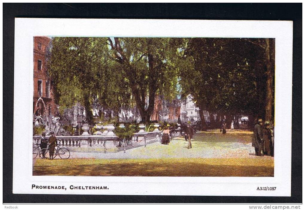 RB 800 - 2 Postcards - Cheltenham Gloucestershire - The Promenade &amp; Interior Of Town Hall - Cheltenham