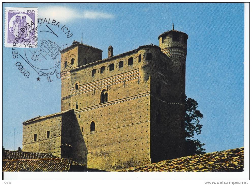 Carte Maximum ITALIE  N° Yvert  1459 (Château De Serralunga D'Alba) Obl Sp Ill 1er Jour - Cartes-Maximum (CM)