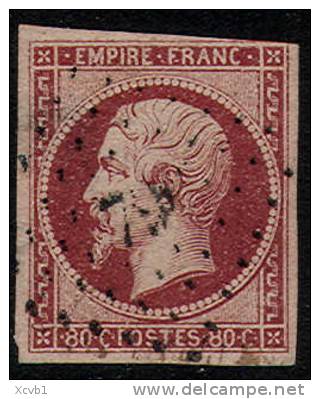 # France   20, Used,  Attractive  (fr020-7, Michel 16  [16-DG - 1853-1860 Napoleon III
