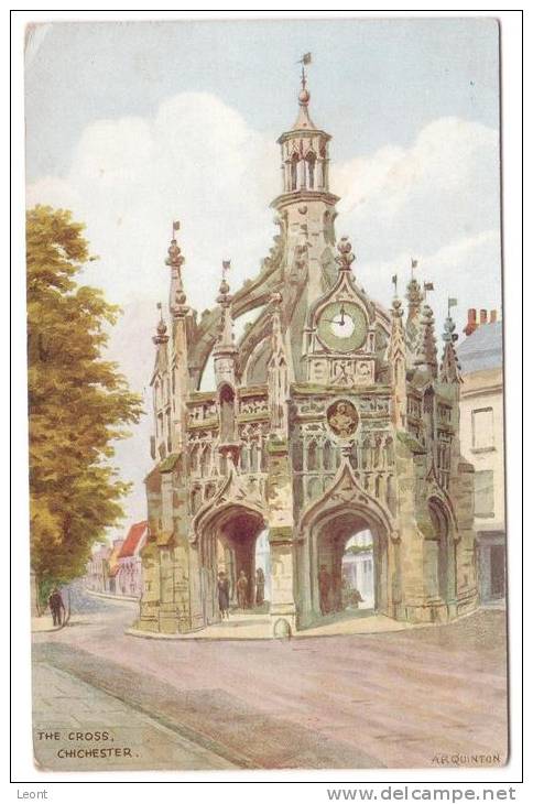 Chichester - The Cross - Arquinton - Water Colour - Salmon Series - 1960 - Chichester