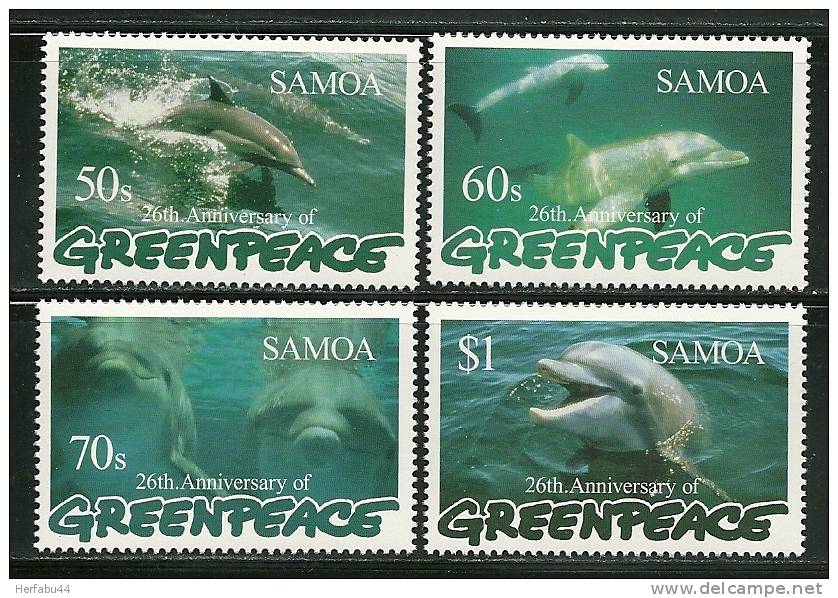 Samoa     "Dolphins"   Set    SC# 943-46 MNH** - Samoa