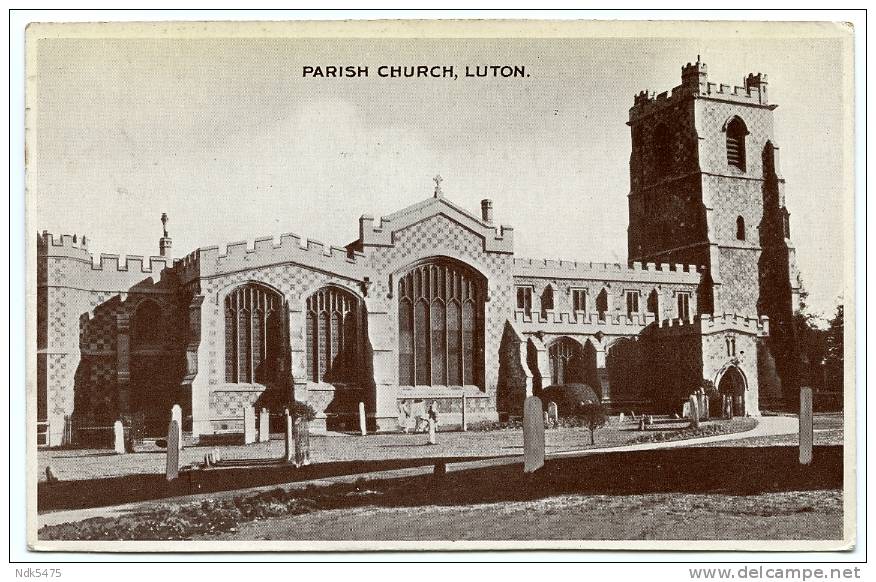 LUTON : PARISH CHURCH / POSTMARK - LUTON / ADDRESS P DONCASTER, BALBY, BURTON AVENUE - Autres & Non Classés