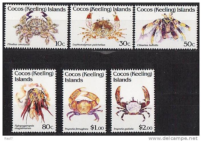COCOS Keeling Islands - Crabes - 6v  Neuf*** (MNH) CV €17.50 - Cocos (Keeling) Islands