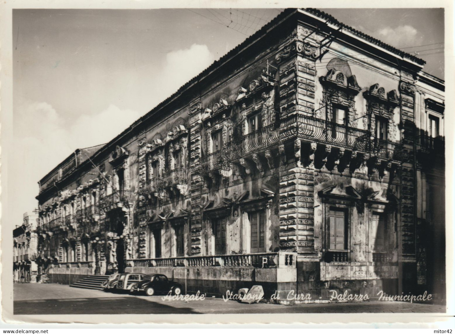 585-Acireale-Catania-Palazzo Municipale-v.1956  X Cosenza - Acireale