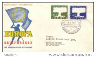 1957. Germany, Europa-Cept - FDC - 1957