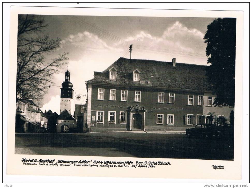 D2545   UFFENHEIM : Hotel Gasthof Schwarzer Adler - Neustadt Waldnaab