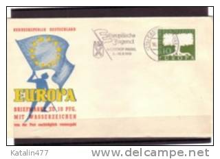 GERMANY, 1958. Europa-Cept, Mit WZ  FDC, - 1958