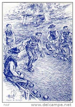 PETANQUE-illustration De : Charles Homualc  Tirage Limite Au Nombre D' Abonnes A CPC(31099 - Pétanque