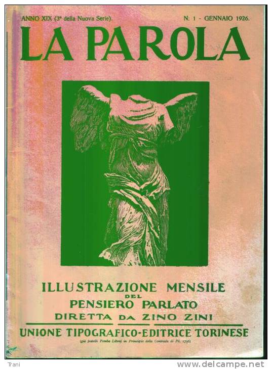 LA PAROLA - Anno 1926 - Old Books