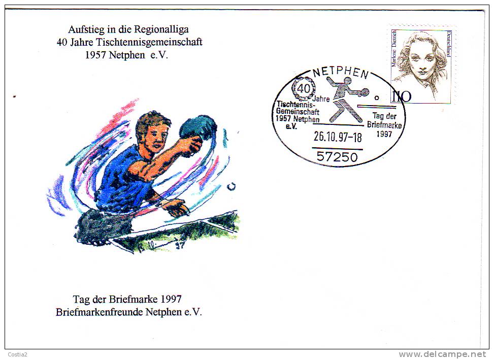 Table Tennis Germany Special Cancel 1997 - Table Tennis