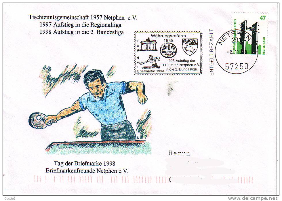 Table Tennis Germany Special Cancel 1998 - Tischtennis