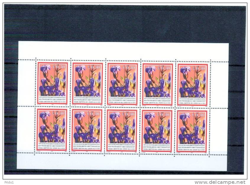 Kosovo 2005 Blumen / Flowers Michel 28-30 Kleinboegen / Sheets Postfrisch / Unmounted Mint - Kosovo