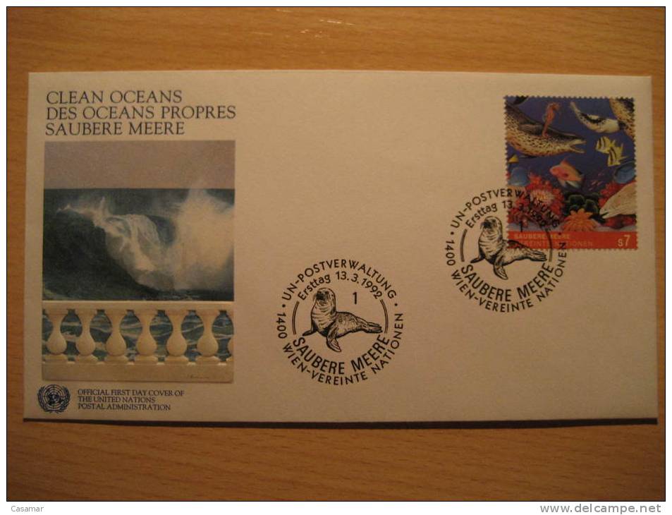 UNITED NATIONS Austria 1992 Seal Walrus Dog Cow Whale Whales Baleines Dolphin Dauphin Dolphins Dauphins Cetacean Fauna - Baleines