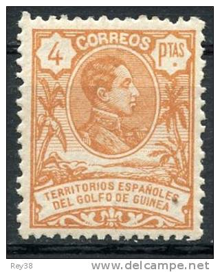 GUINEA 1909, 4 PESETAS* - Guinée Espagnole