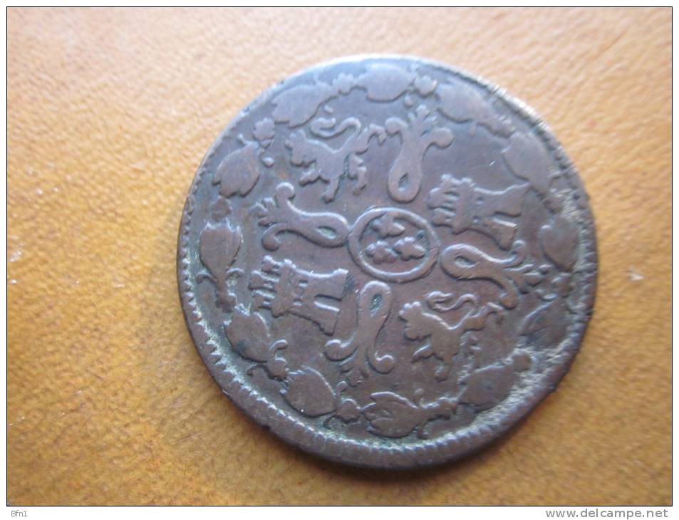 ESPAGNE  - ISABEL 2 - 8 MARAVEDIS 1821 -TTB  VOIR SCAN - First Minting