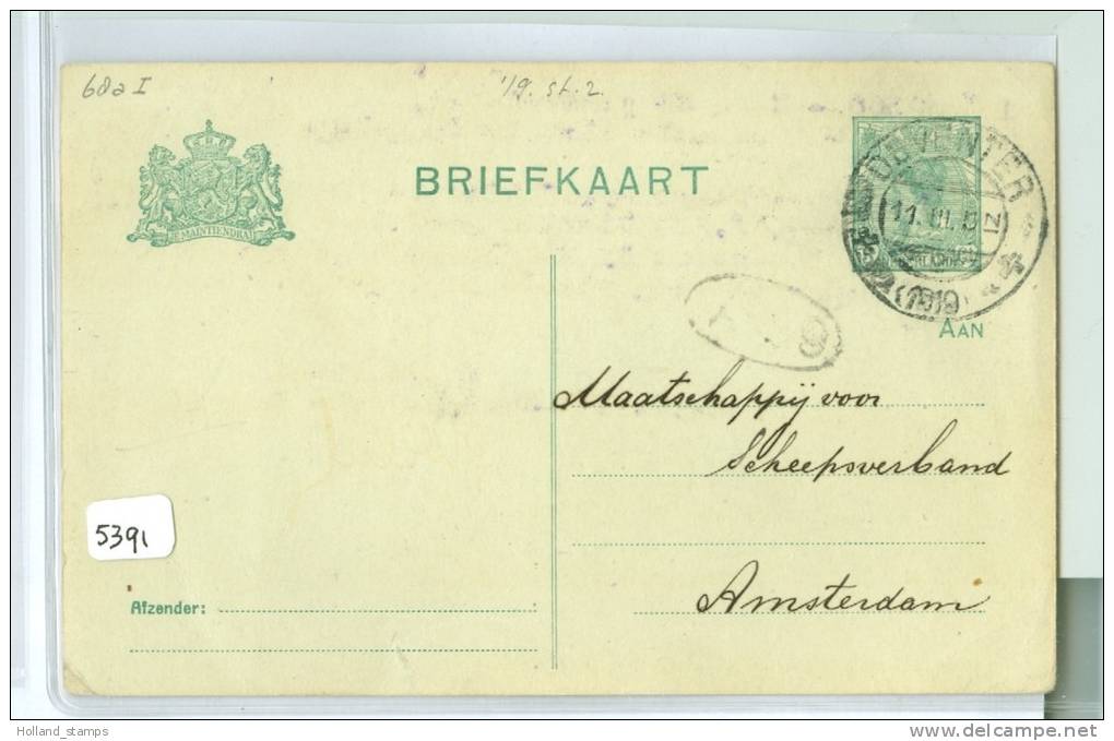HANDGESCHREVEN BRIEFKAART Uit 1919 Op 5 CT VOORDRUK Van DEVENTER Naar AMSTERDAM  (5391) - Postwaardestukken