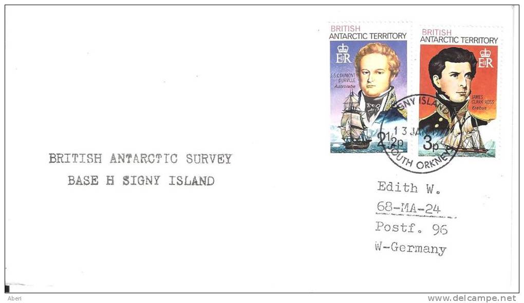 7237  SIGNY ISLAND - SOUTH ORKNEYS - BRITISH ANTARTIC - 1977 - Briefe U. Dokumente