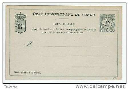 ETAT INDEP. N° 10   10 CT Palmiers Nieuw/Neuf  Parfait état - Stamped Stationery