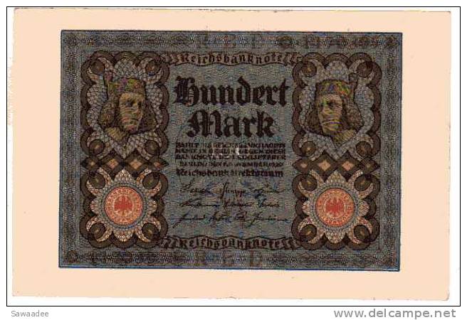 BILLET ALLEMAGNE - REPUBLIQUE DE WEIMAR - P.69b - 01/11/1920 - 100 MARK - "BAMBERG HORSEMAN" - 100 Mark