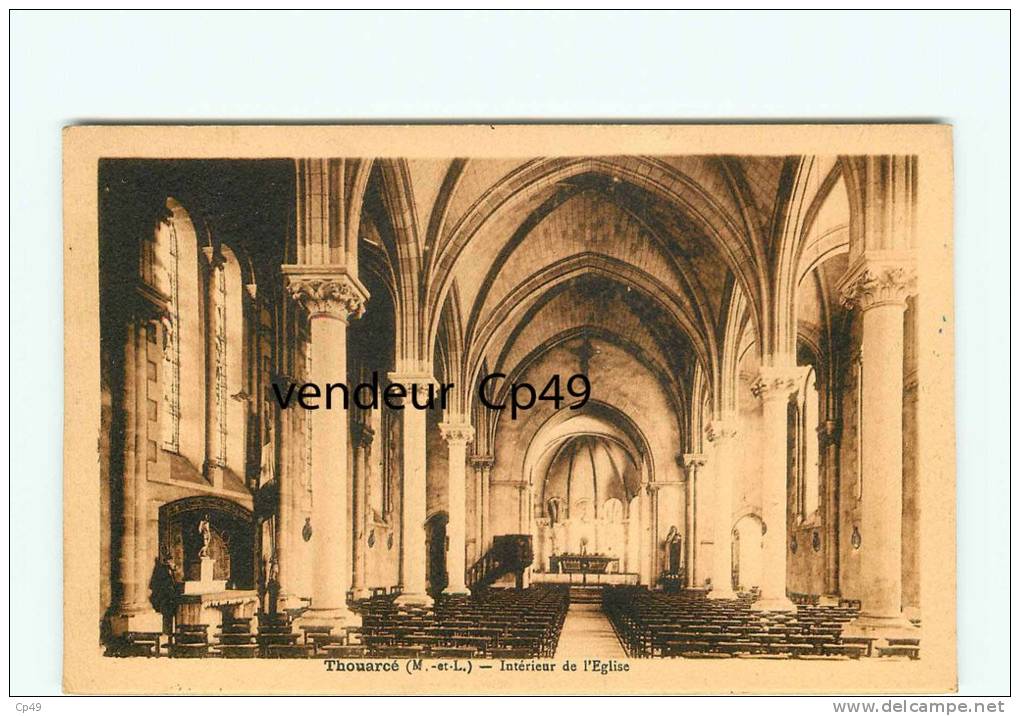 Br - 49 - THOUARCE - Intérieur De L´église -  - édition Gourdon - RARE VISUEL - Thouarce