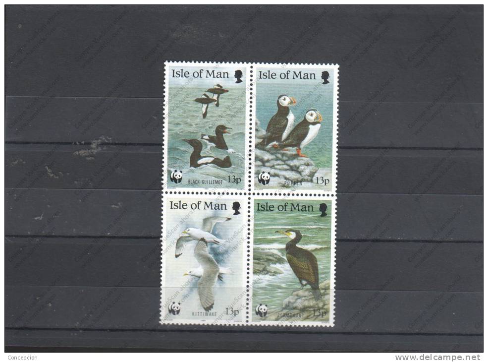 ISLA  DE MAN Nº  408 AL 411 - Pingouins & Manchots