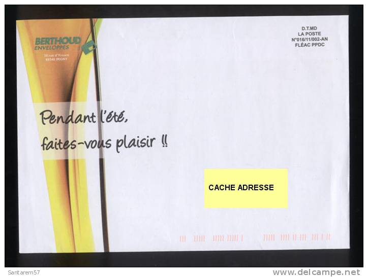 Enveloppe Envelope BERTHOUD ENVELOPPES IRIGNY FRANCE - Lettres & Documents