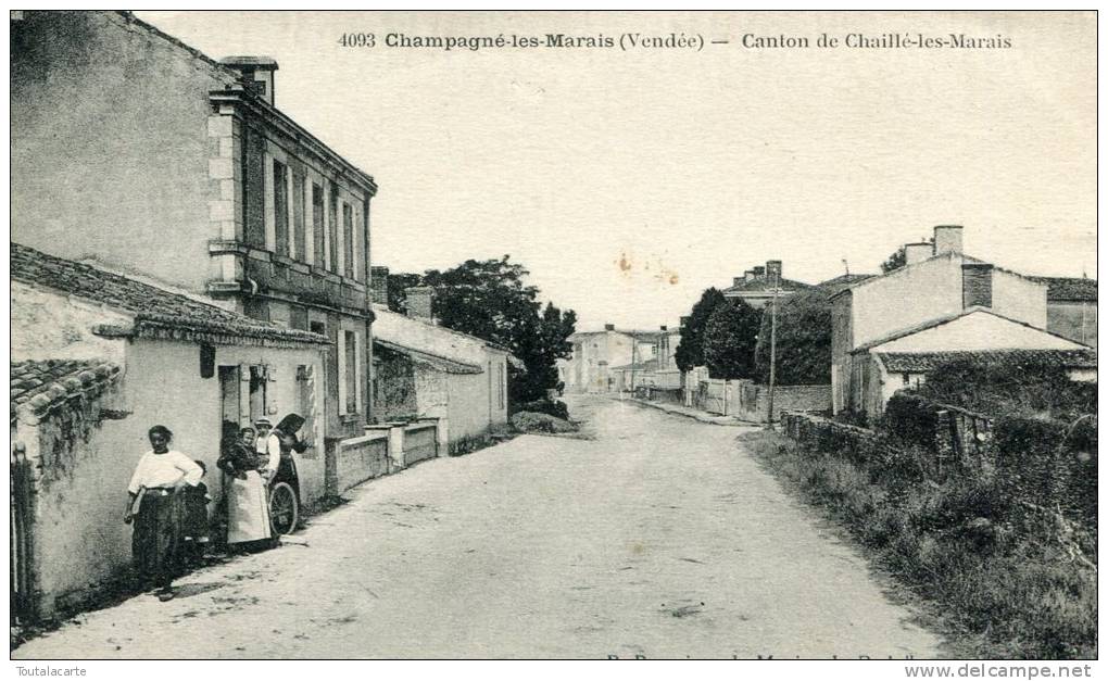 CPA 85 CHAMPAGNE LES MARAIS CANTON DE CHAILLE LES MARAIS Carte Rare - Chaille Les Marais