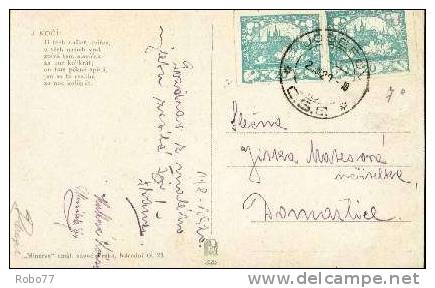Czechoslovakia.  Postcard Franked With Hradcany.  Josefov 2.VIII.20.  (A02005) - Postales