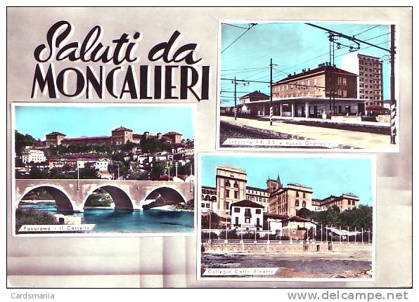 Moncalieri(Torino)-Saluti Con Stazione-1960 - Moncalieri