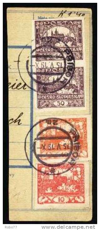 Czechoslovakia Parcel Card Franked With Hradcany. P&#345;íbor 15.V.19. Hrad&#269;any.    (A02028) - Ansichtskarten