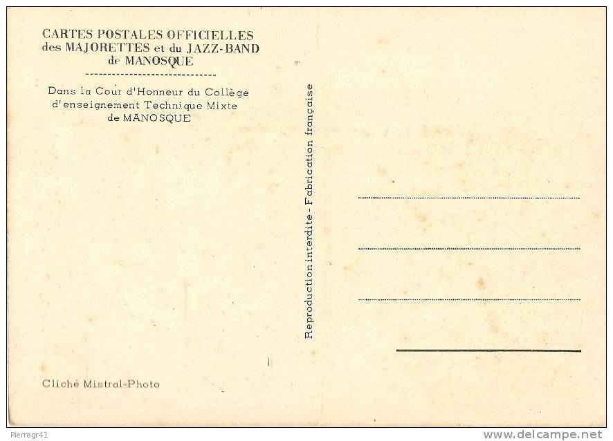 CPA-1960-04-MANOSQUE-MAJO   RETTES  & JAZZ-BAND--TBE-RARE - Dans