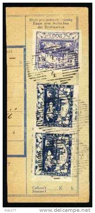 Czechoslovakia Parcel Card Franked With Hradcany.   (A02047) - Ansichtskarten