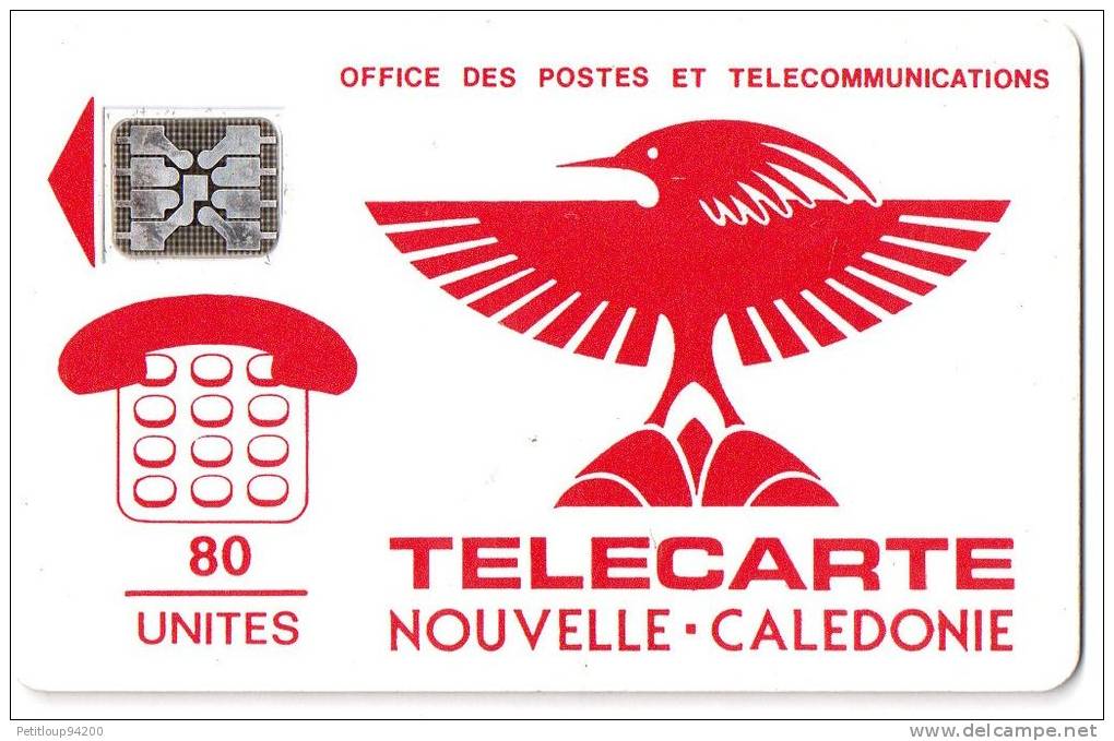 TELECARTE  NOUVELLE-CALEDONIE  Cagou 80 Unites ( Puce SC5 AN-P6 )  Logo ** - Nueva Caledonia