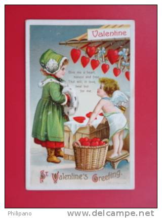 Valentine's Day Signed Ellen H. Clapsaddle  1911 Cancel  === ====== =====ref 343 - Valentine's Day