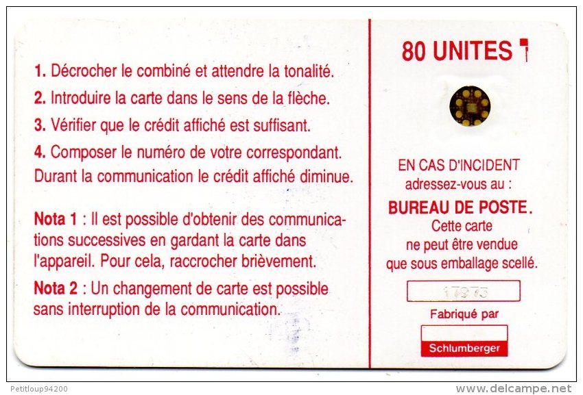 TELECARTE  NOUVELLE-CALEDONIE  Cagou 80 Unites ( Puce SC4 AN-P6 )  Logo ** - Neukaledonien